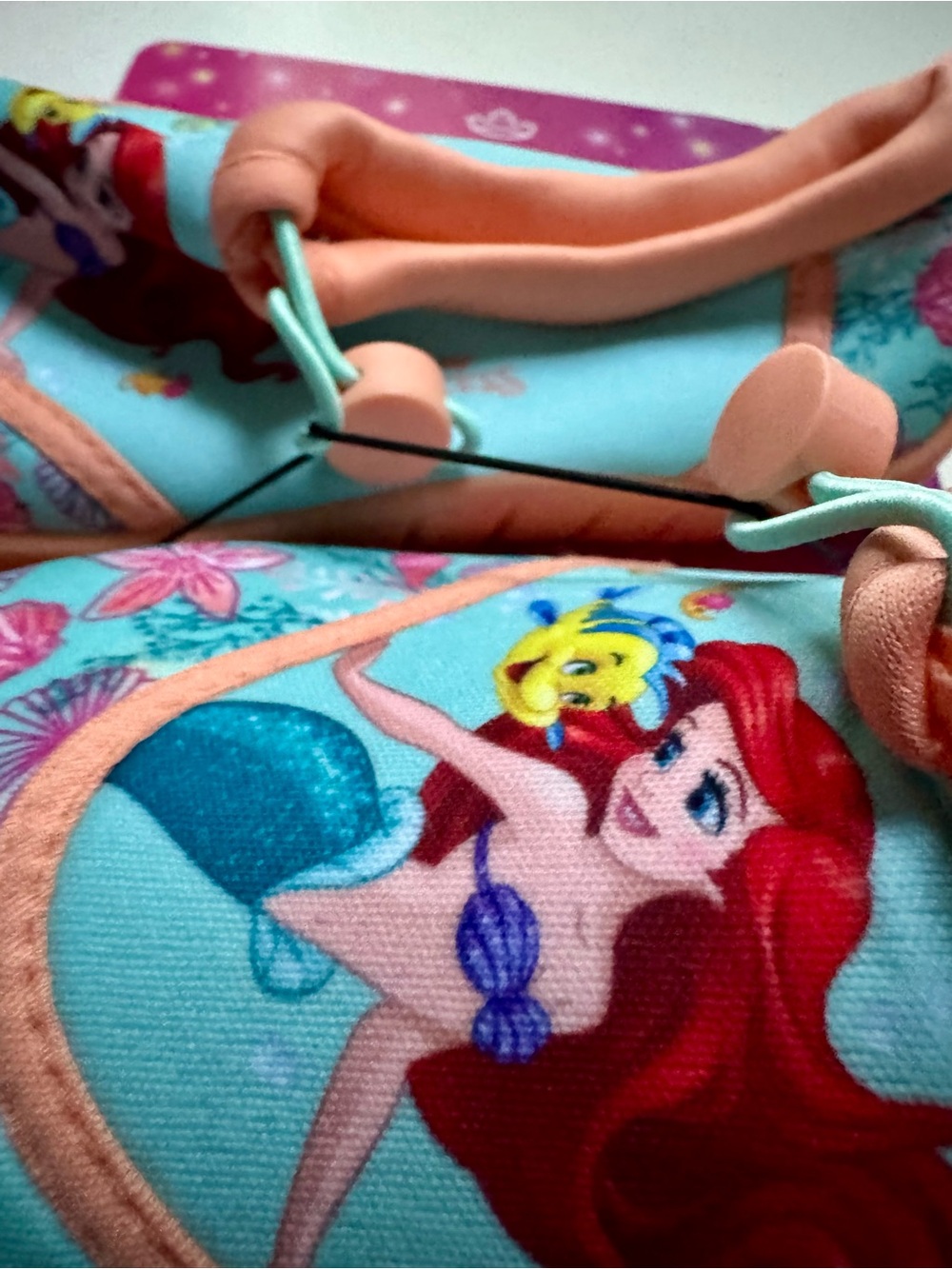 DISNEY Ariel Princess Pool Beach Swim Shoes Water Shoes Toddler Kids 11-12